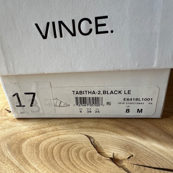 Vince Black Open-Toe Leather Loafers - Picture 7 of 10